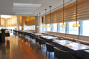 Buffet experience in the Armani Hotel's Mediterraneo restaurant in the Burj al Khalifa building