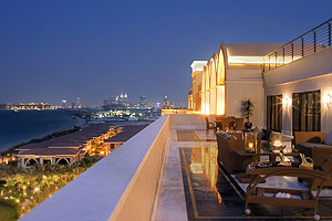 Our last dinner at the Jumeirah Zabel Saray on The Palm with the view of the Dubai sky line