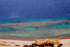 Located about 10km south of Dahab, the Three Pools consist of three coral towers which attract much sea life.