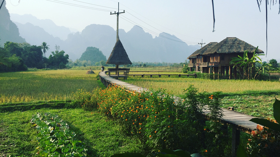 Vang Vieng is a small, untidy town located in northern Laos